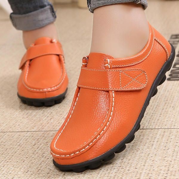 Damskie Buty Na Płaskim Obcasie Slip On Round Toe Outdoor Miękkie Mokasyny