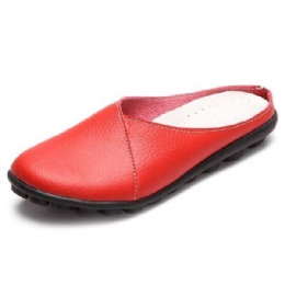 Damskie Buty Z Miękkiej Podeszwy Pure Color Casual Round Toe Slip On Flat Shoes