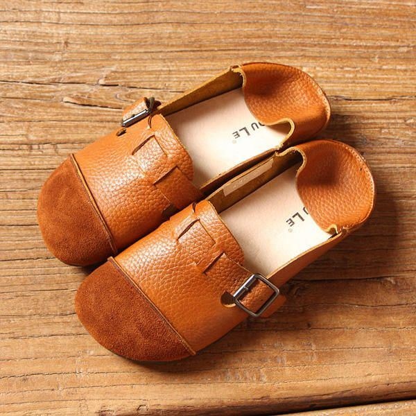 Kobiety Casual Slip On Miękkie Skórzane Buty Outdoor Low Top Flat Loafers