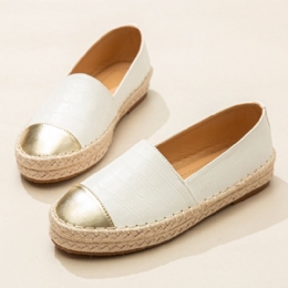 Kobiety Casual Splicing Slip On Espadrille Loafers Mieszkania Buty Rybackie