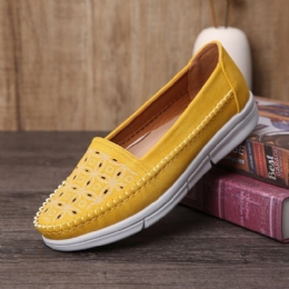 Kobiety Hollow Wygodny Masaż Miękka Podeszwa Casual Slip On Falts