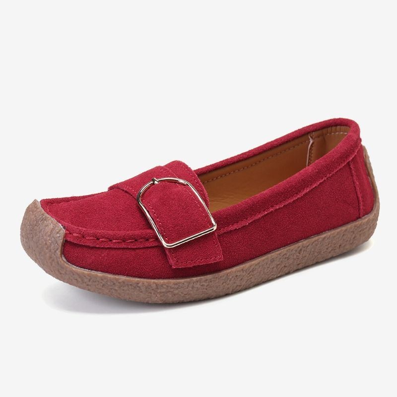 Kobiety Miękka Podeszwa Klamra Oddychające Casual Slip On Flats