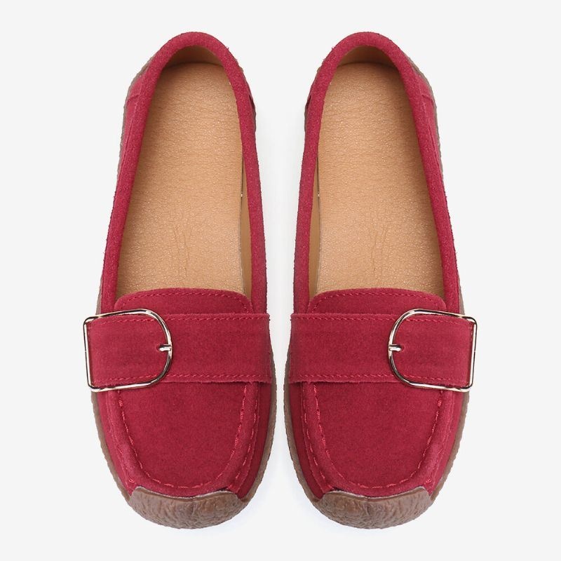 Kobiety Miękka Podeszwa Klamra Oddychające Casual Slip On Flats