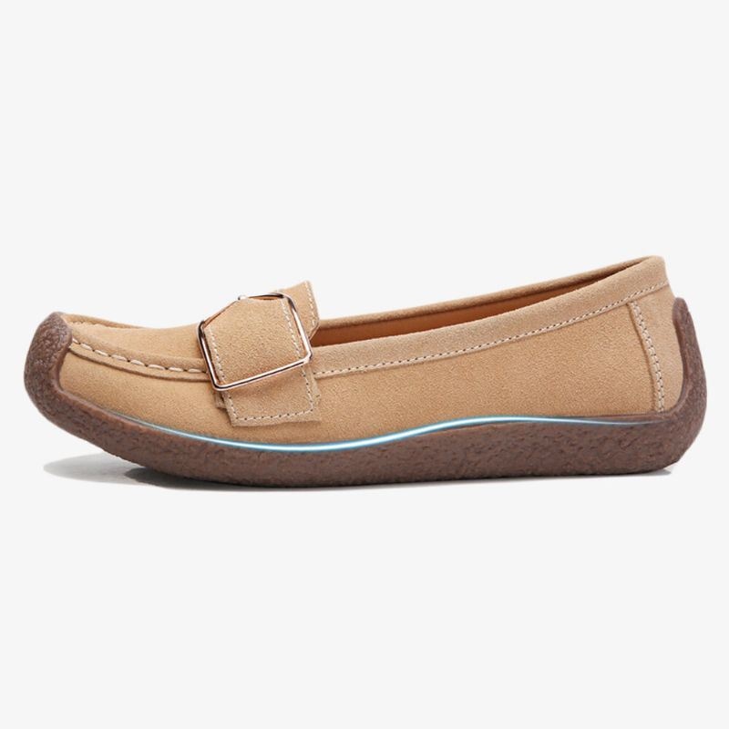 Kobiety Miękka Podeszwa Klamra Oddychające Casual Slip On Flats