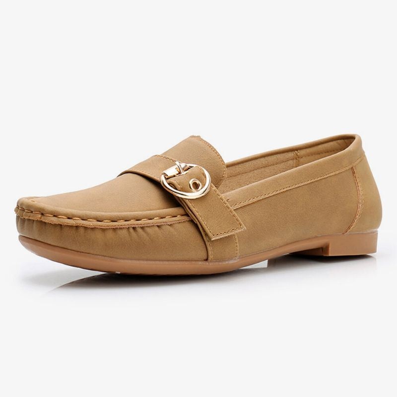 Kobiety Miękka Podeszwa Metalowa Klamra Slip On Casual Codzienne Mieszkania