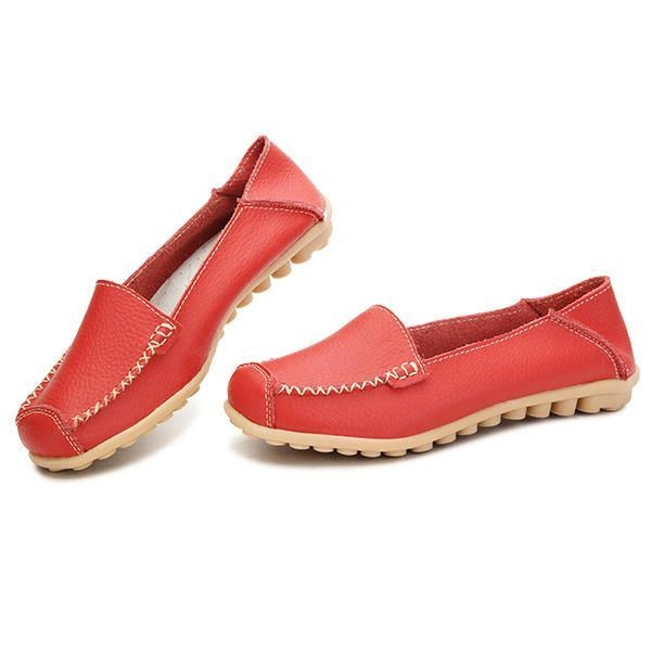 Kobiety Mieszkania Buty Wygodne Casual Slip On Okrągłe Toe Miękkie Płaskie Mokasyny