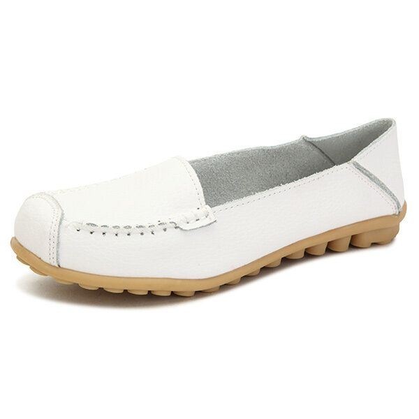 Kobiety Mieszkania Buty Wygodne Casual Slip On Okrągłe Toe Miękkie Płaskie Mokasyny