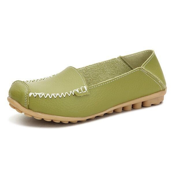 Kobiety Mieszkania Buty Wygodne Casual Slip On Okrągłe Toe Miękkie Płaskie Mokasyny