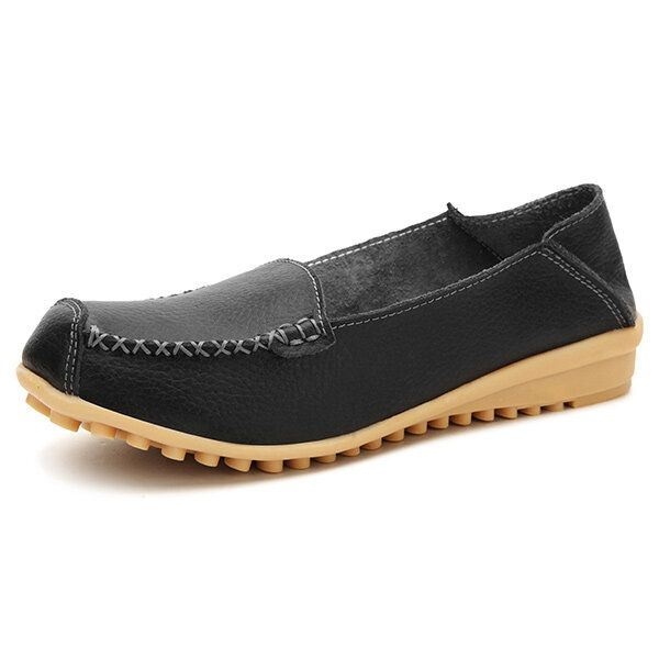 Kobiety Mieszkania Buty Wygodne Casual Slip On Okrągłe Toe Miękkie Płaskie Mokasyny