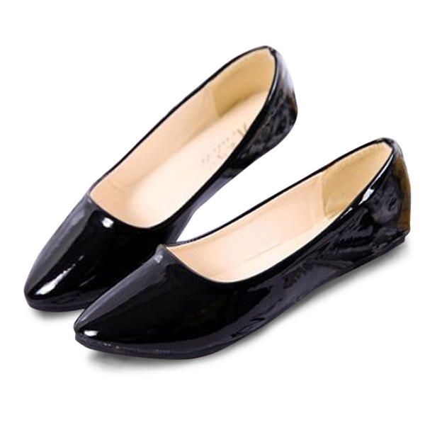 Kobiety Mieszkania Casual Wygodne Pointed Toe Pu Fashion Slip On Flat Loafers Shoes