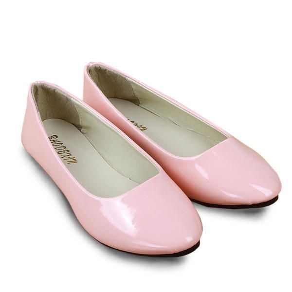 Kobiety Mieszkania Casual Wygodne Pointed Toe Pu Fashion Slip On Flat Loafers Shoes