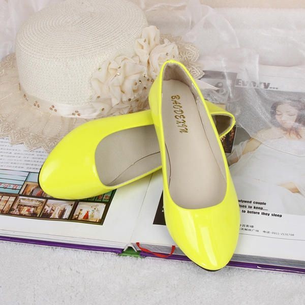 Kobiety Mieszkania Casual Wygodne Pointed Toe Pu Fashion Slip On Flat Loafers Shoes