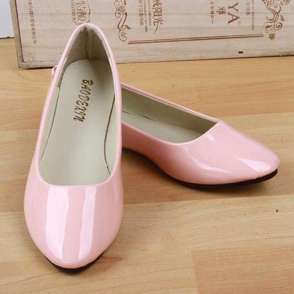 Kobiety Mieszkania Casual Wygodne Pointed Toe Pu Fashion Slip On Flat Loafers Shoes