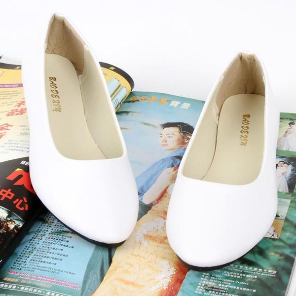 Kobiety Mieszkania Casual Wygodne Pointed Toe Pu Fashion Slip On Flat Loafers Shoes