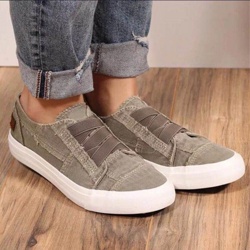 Kobiety Plus Size Elastyczny Pasek Slip On Jednolity Kolor Casual Codzienne Mieszkania