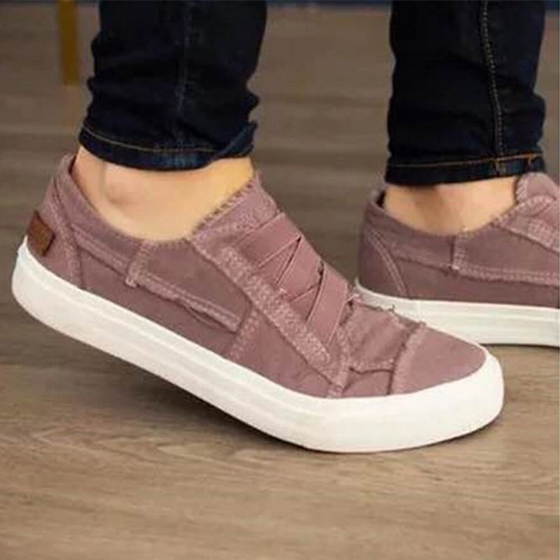 Kobiety Plus Size Elastyczny Pasek Slip On Jednolity Kolor Casual Codzienne Mieszkania