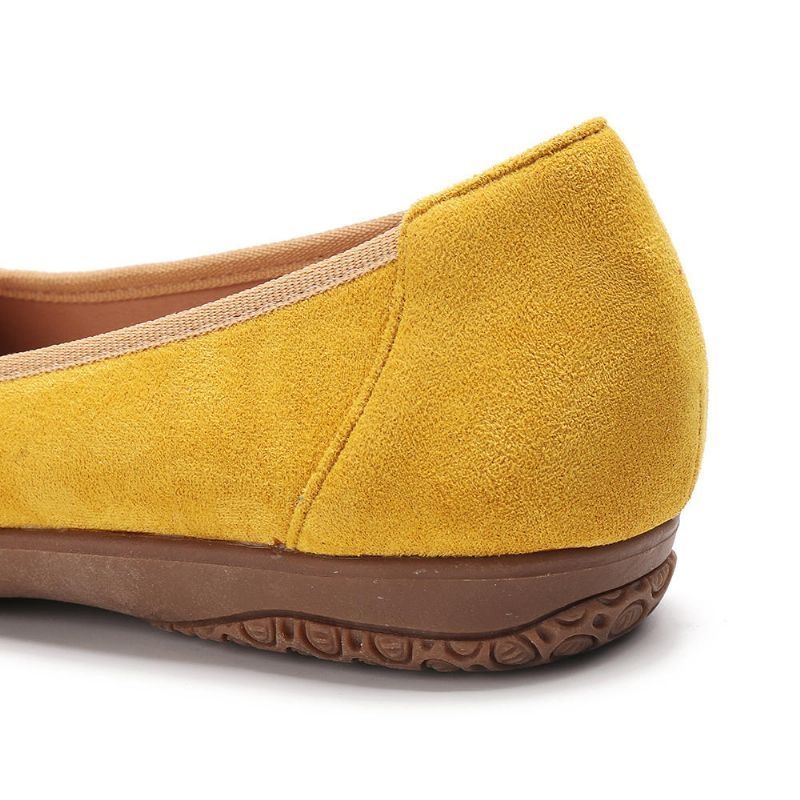 Kobiety Suede Flower Slip On Comfort Casual Flats