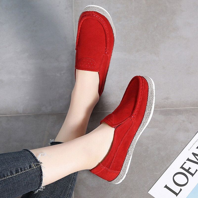 Kobiety Wygodne Poręczny Jednolity Kolor Casual Slip On Flats