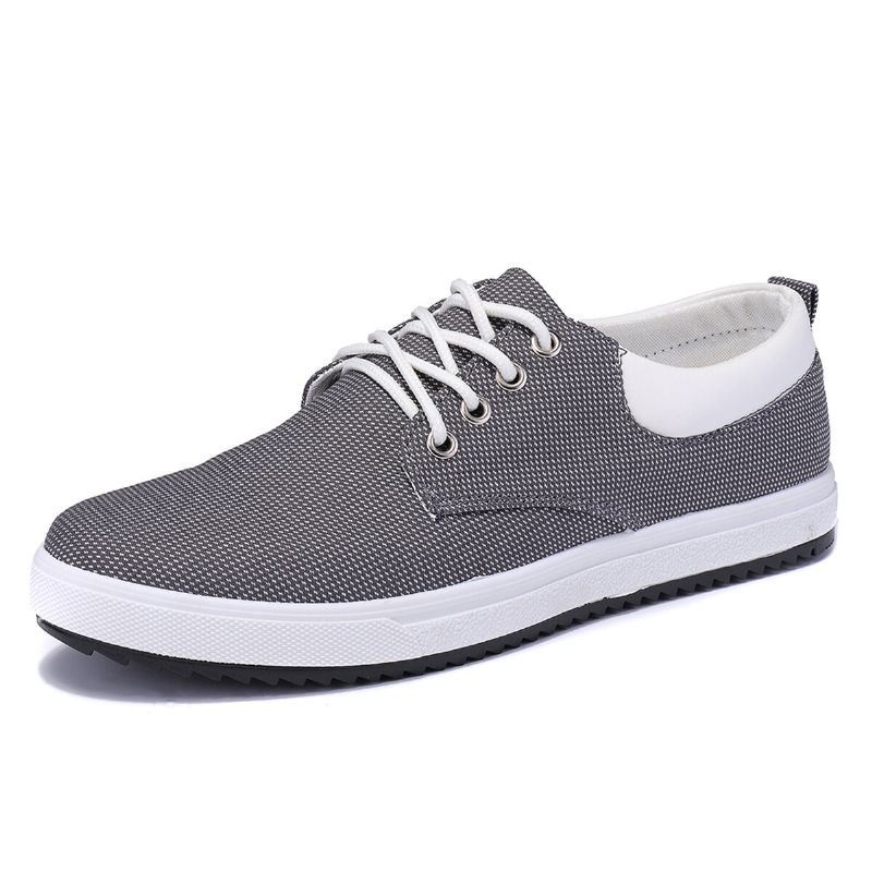 Mężczyźni Casual Canvas Loafers Lace Up Driving Walking Flats