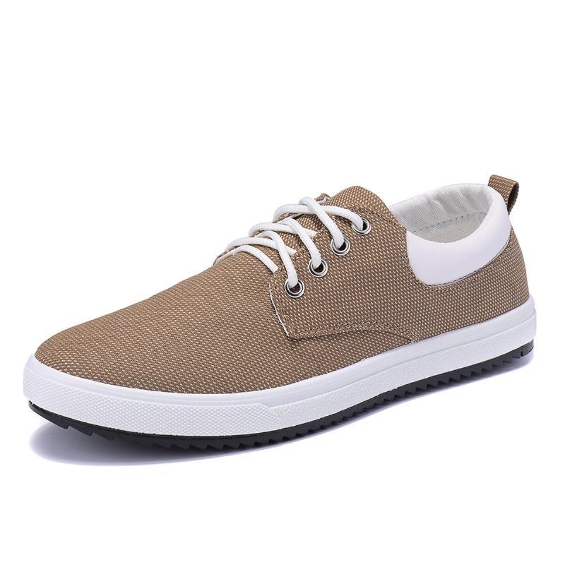 Mężczyźni Casual Canvas Loafers Lace Up Driving Walking Flats