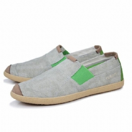 Mężczyźni Casual Outdoor Slip On Canvas Wygodne Płaskie Mokasyny