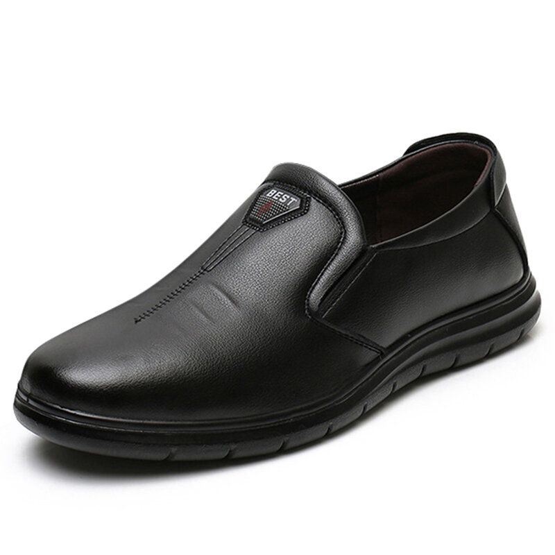 Mężczyźni Casual Slip On Oddychające Buty Biznesowe Z Prawdziwej Skóry