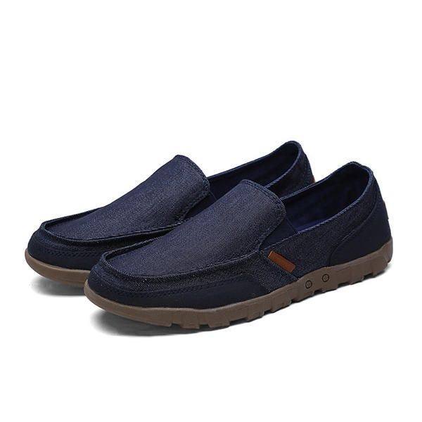 Mężczyźni Casual Slip On Płaskie Buty Moda Okrągłe Toe Wygodne Trampki