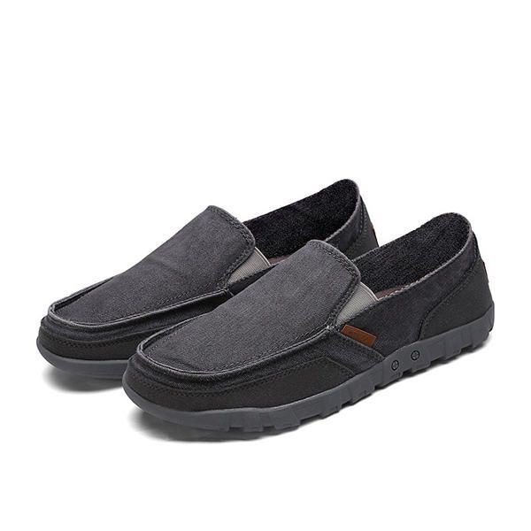 Mężczyźni Casual Slip On Płaskie Buty Moda Okrągłe Toe Wygodne Trampki