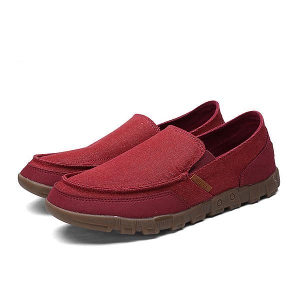 Mężczyźni Casual Slip On Płaskie Buty Moda Okrągłe Toe Wygodne Trampki