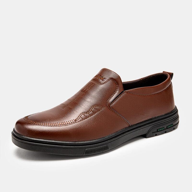 Mężczyźni Oddychająca Gumowa Podeszwa Slip On Casual Business Shoes