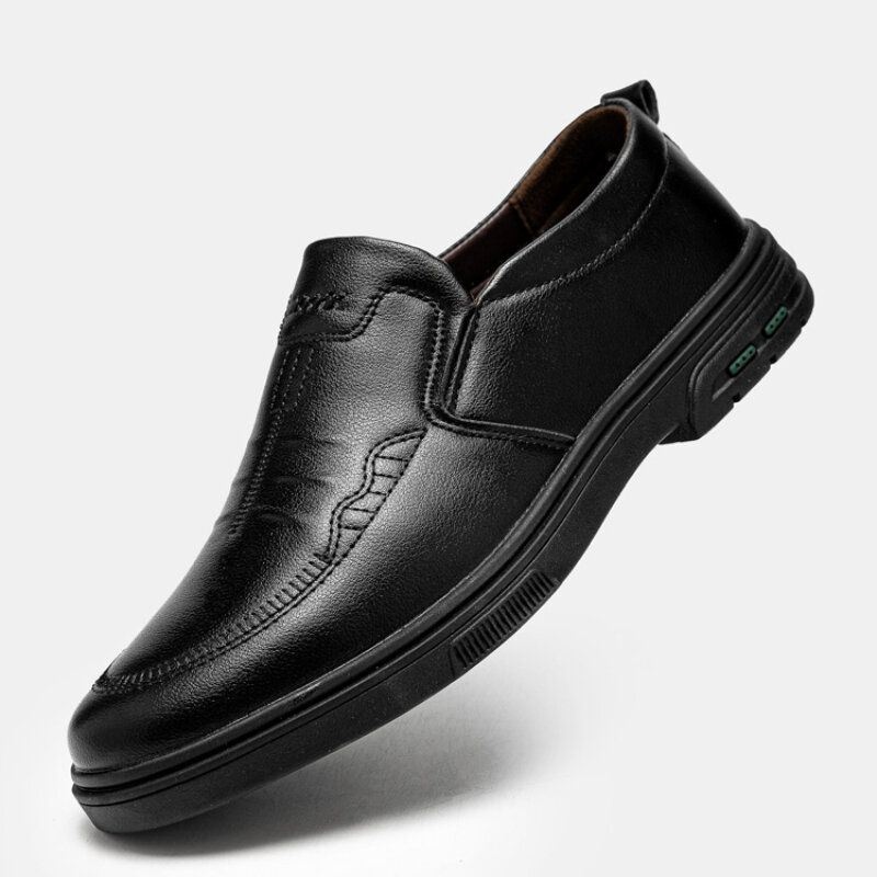 Mężczyźni Oddychająca Gumowa Podeszwa Slip On Casual Business Shoes