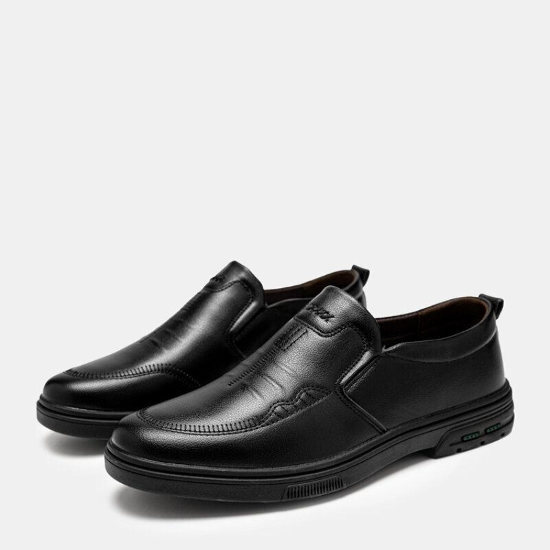 Mężczyźni Oddychająca Gumowa Podeszwa Slip On Casual Business Shoes