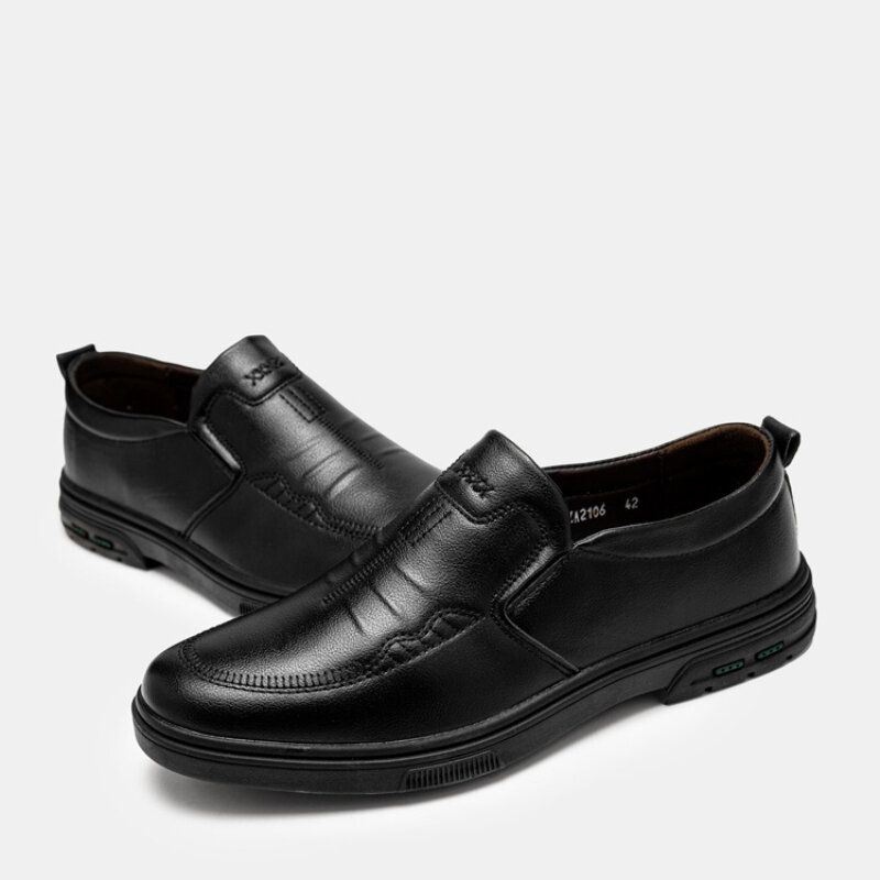 Mężczyźni Oddychająca Gumowa Podeszwa Slip On Casual Business Shoes