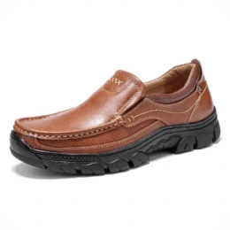 Mężczyźni Stricing Slip On Business Casual Skórzane Buty