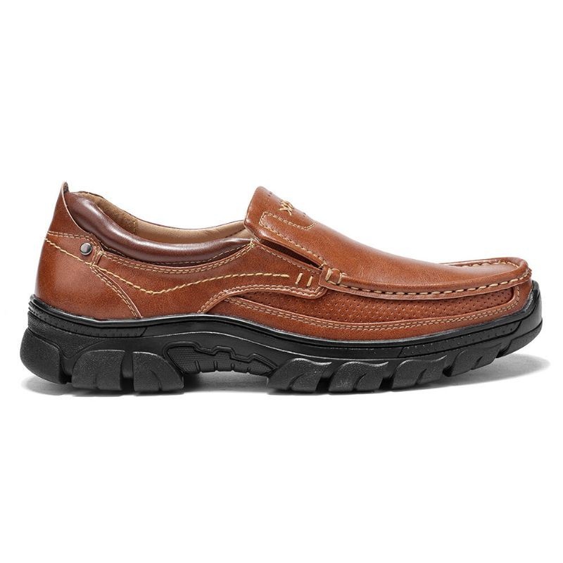 Mężczyźni Stricing Slip On Business Casual Skórzane Buty