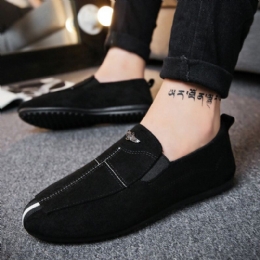 Mężczyźni Suede Casual Soft Sole Walking Fishing Driving Flats