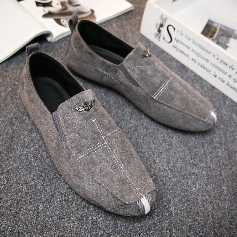 Mężczyźni Suede Casual Soft Sole Walking Fishing Driving Flats