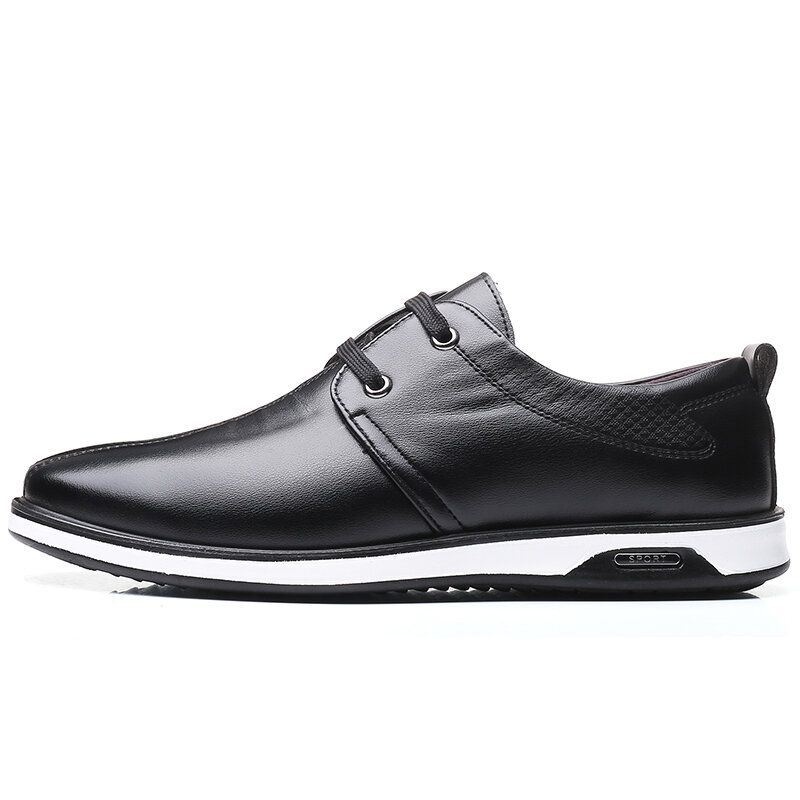 Mężczyźni Wygodne Skórzane Z Mikrofibry Miękka Podeszwa Antypoślizgowe Business Casual Shoes