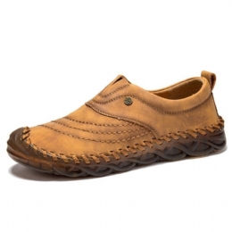 Męska Gumowa CZapka Z Palcami Ręczne Szycie Outdoor Slip On Soft Business Casual Shoes