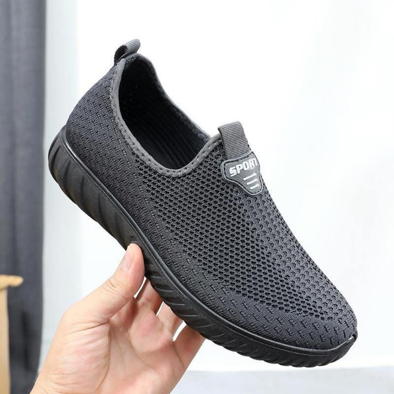 Męska Oddychająca Tkanina Antypoślizgowa Wygodna Podeszwa Slip On Old Peking Casual Shoes