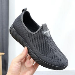 Męska Oddychająca Tkanina Antypoślizgowa Wygodna Podeszwa Slip On Old Peking Casual Shoes