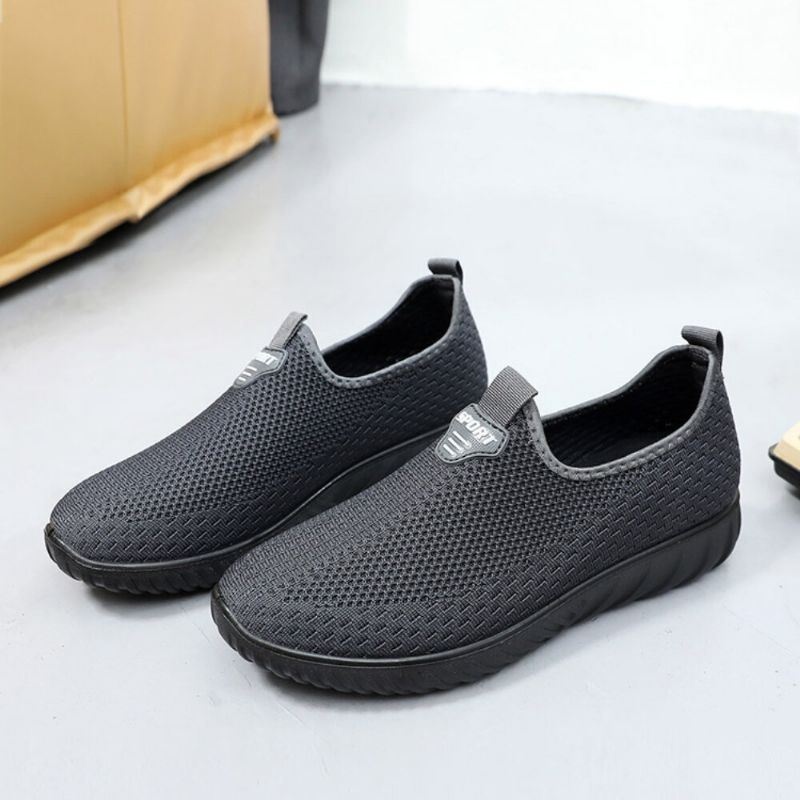 Męska Oddychająca Tkanina Antypoślizgowa Wygodna Podeszwa Slip On Old Peking Casual Shoes