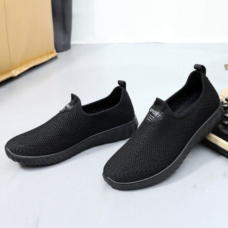 Męska Oddychająca Tkanina Antypoślizgowa Wygodna Podeszwa Slip On Old Peking Casual Shoes