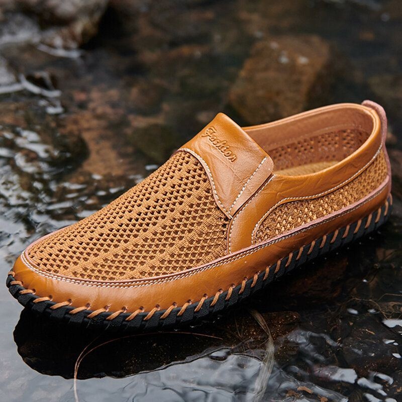 Męska Siateczka Wygodna Antypoślizgowa Miękka Podeszwa Outdoor Casual Shoes