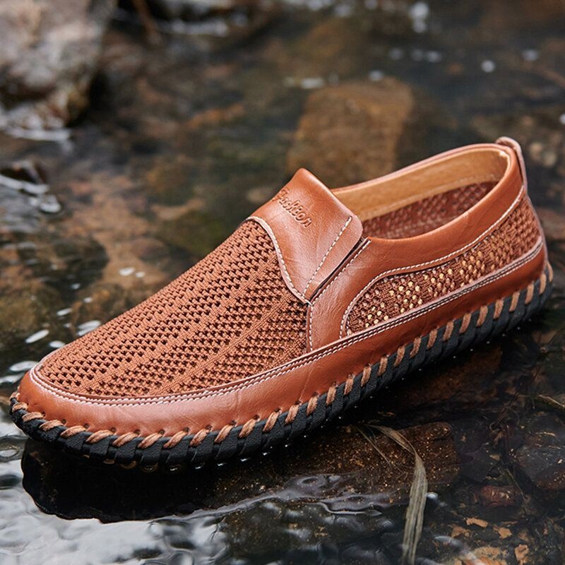 Męska Siateczka Wygodna Antypoślizgowa Miękka Podeszwa Outdoor Casual Shoes