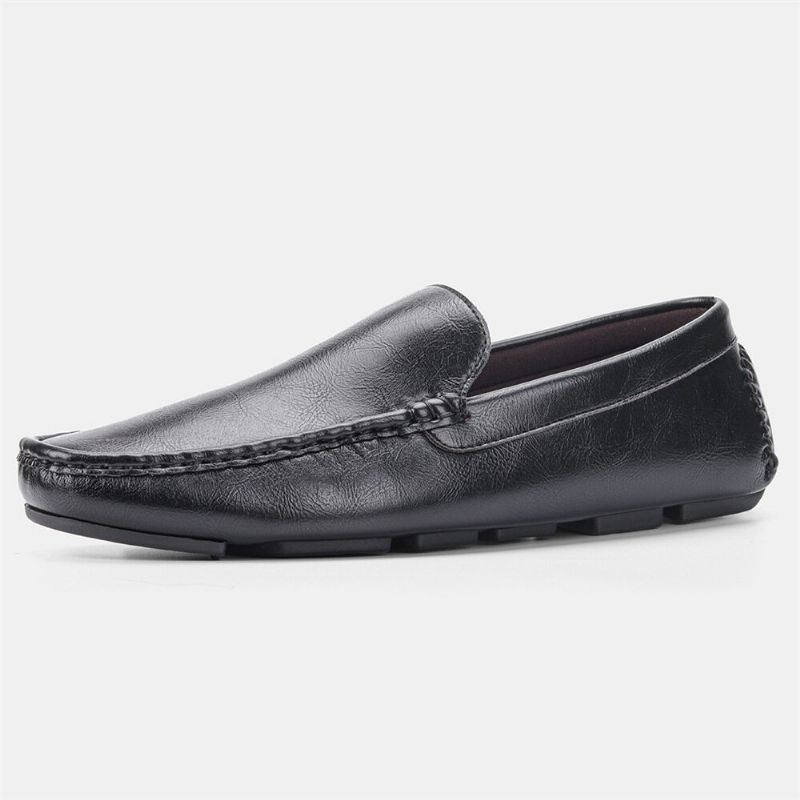 Męska Skóra Z Mikrofibry Oddychająca W Stylu Vintage Miękka Podeszwa Slip On Wygodne Buty Do Jazdy Na Co Dzień