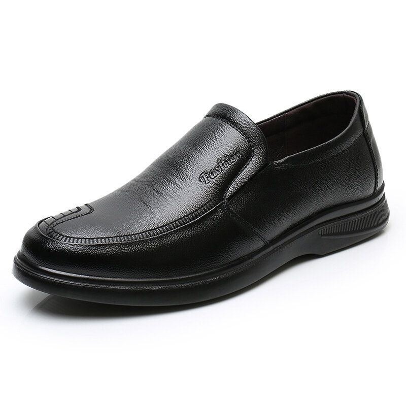 Męskie Business Slip On Casual Codzienne Buty Z Prawdziwej Skóry