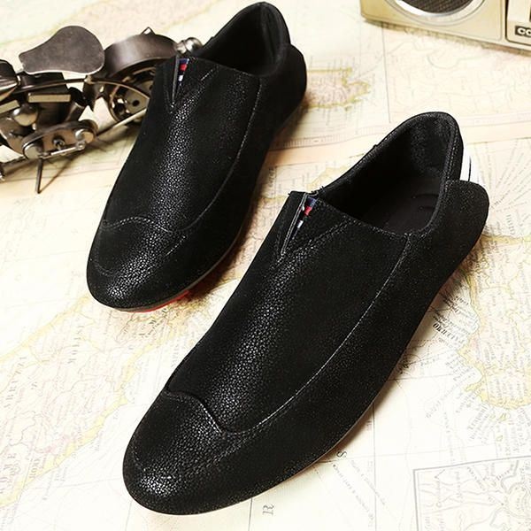 Męskie Buty Mieszkania Wygodne Miękkie Oddychające Casual Outdoor Slip On Flats Loafers Shoes