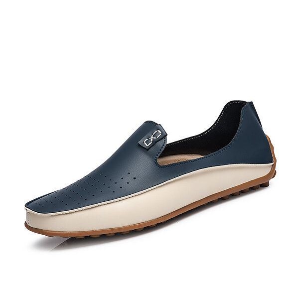 Męskie Buty Outdoor Casual Round Toe Slip On Oddychające Mieszkania