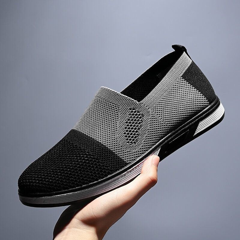 Męskie Mesh Casual Sneakers Lekkie Oddychające Sneaker Casual Sportowe Buty Dzianiny Wygodne Płaskie